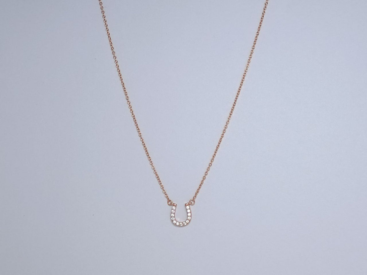 Tiffany U Pendant Cubic Zirconia Necklace