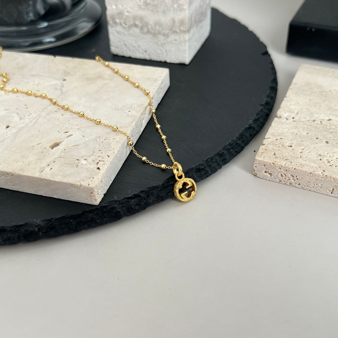 18K Double Gucci Interlocking Gucci Necklace