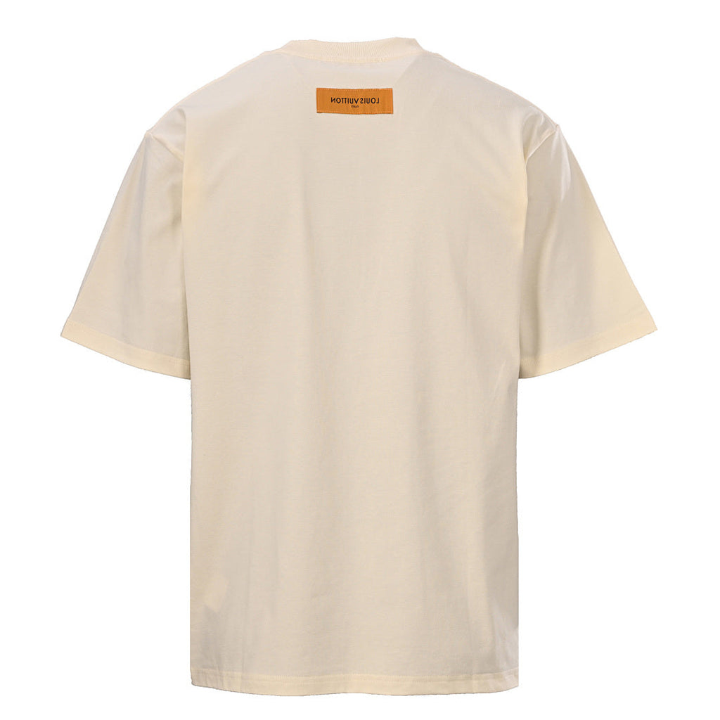 Louis Vuitton Short-Sleeve T-Shirt with Small Blue Floral Embroidered Lettering - product image 2
