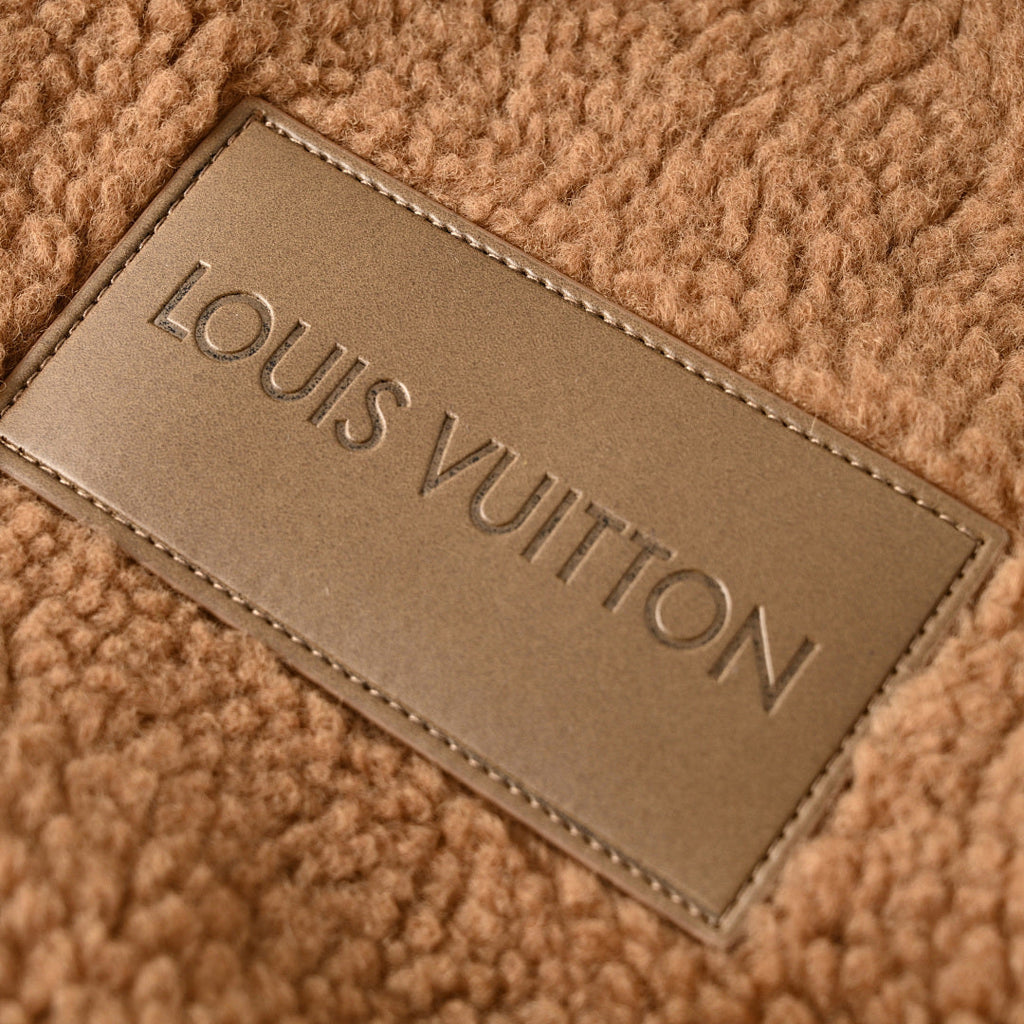Louis Vuitton Leather Patch Stand-Collar Fleece Jacket - product image 5