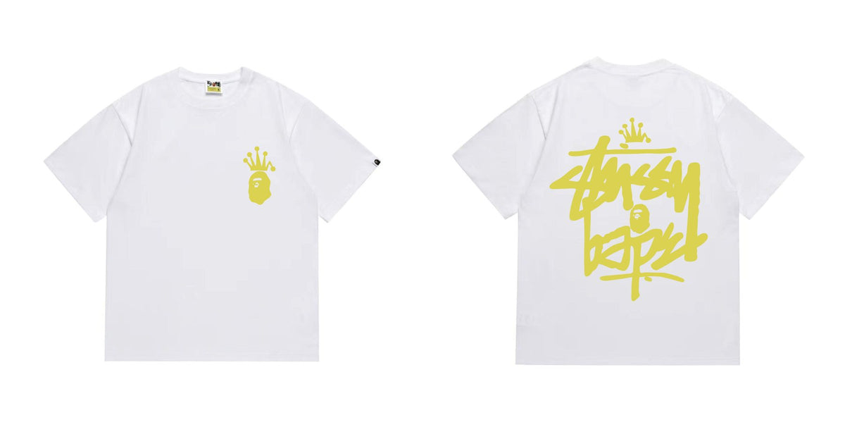 BAPE Crowned Ape Back Graphic Short-Sleeve T-Shirt — front