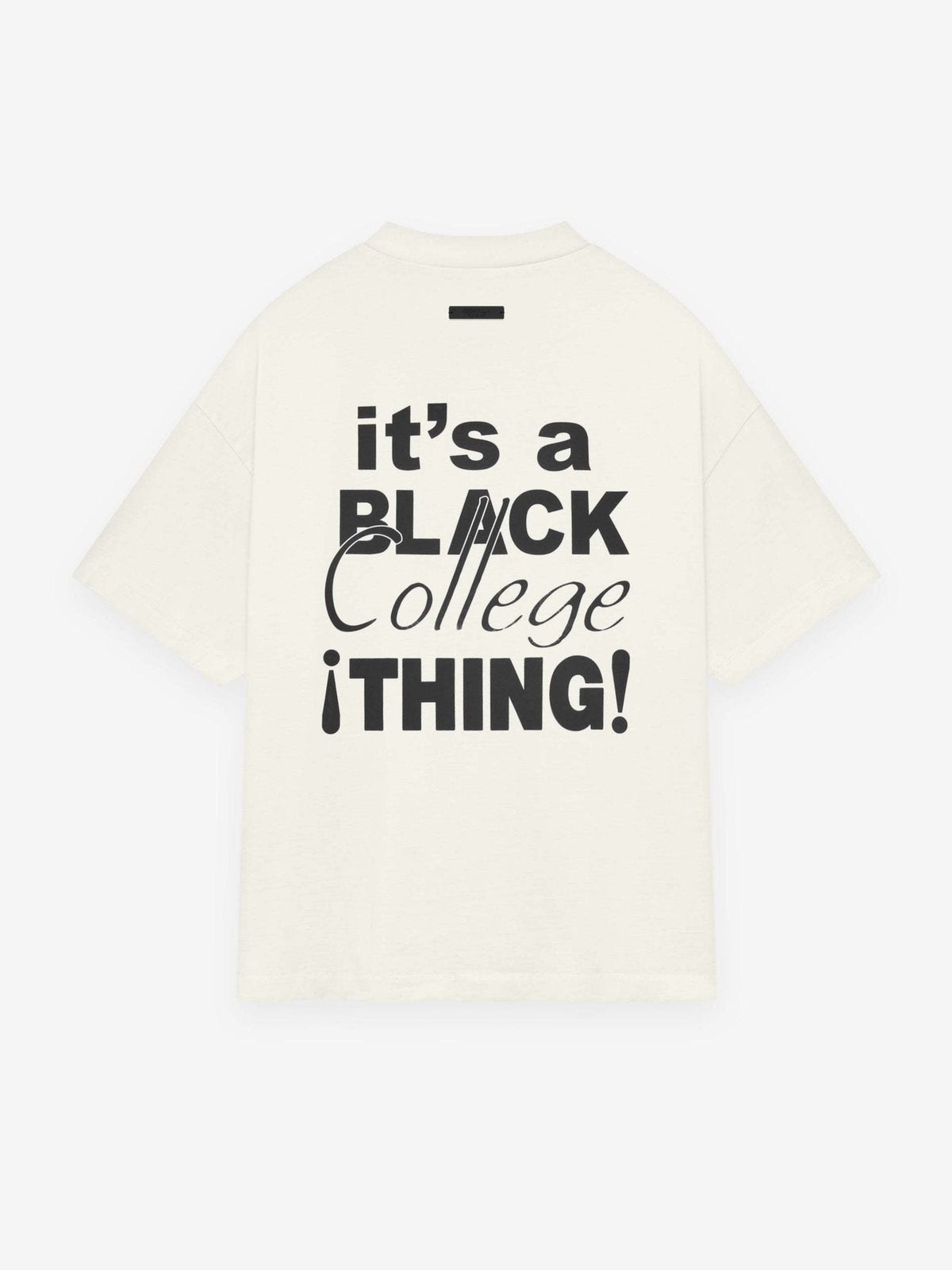 Fear of God Essentials Black College Graphic T-Shirt — back