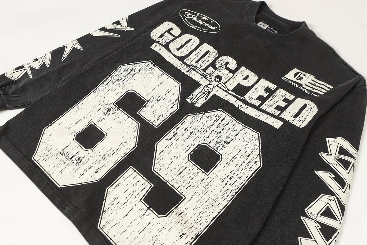 Godspeed 69 Racing Graphic Long-Sleeve T-Shirt — detail