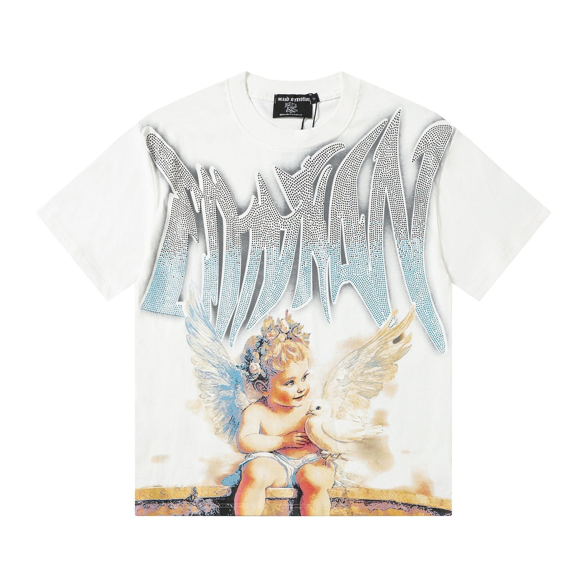 MIXED EMOTION Dove Angel Graphic Short-Sleeve T-Shirt — front