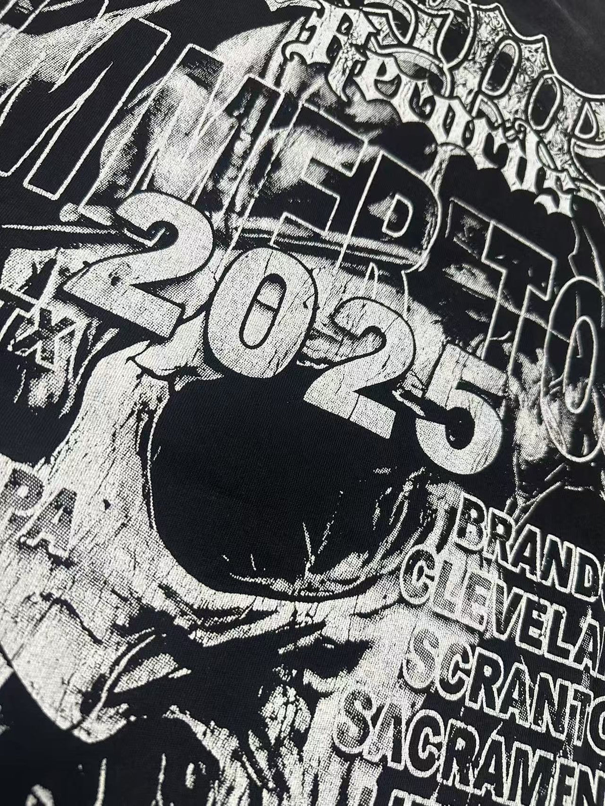 Godspeed Summer Tour 2025 Skull Graphic T-Shirt — detail