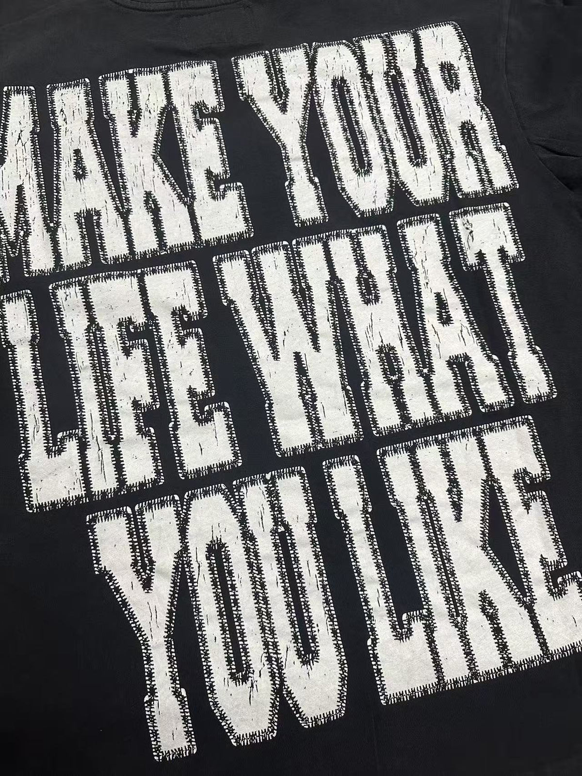 Godspeed Skeleton Graffiti Graphic T-Shirt — detail