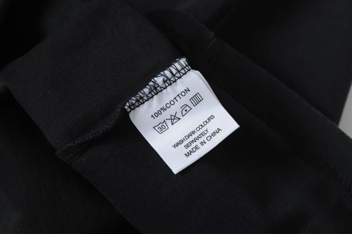 Godspeed Washed Black Motorcycle Graphic T-Shirt — neck_label