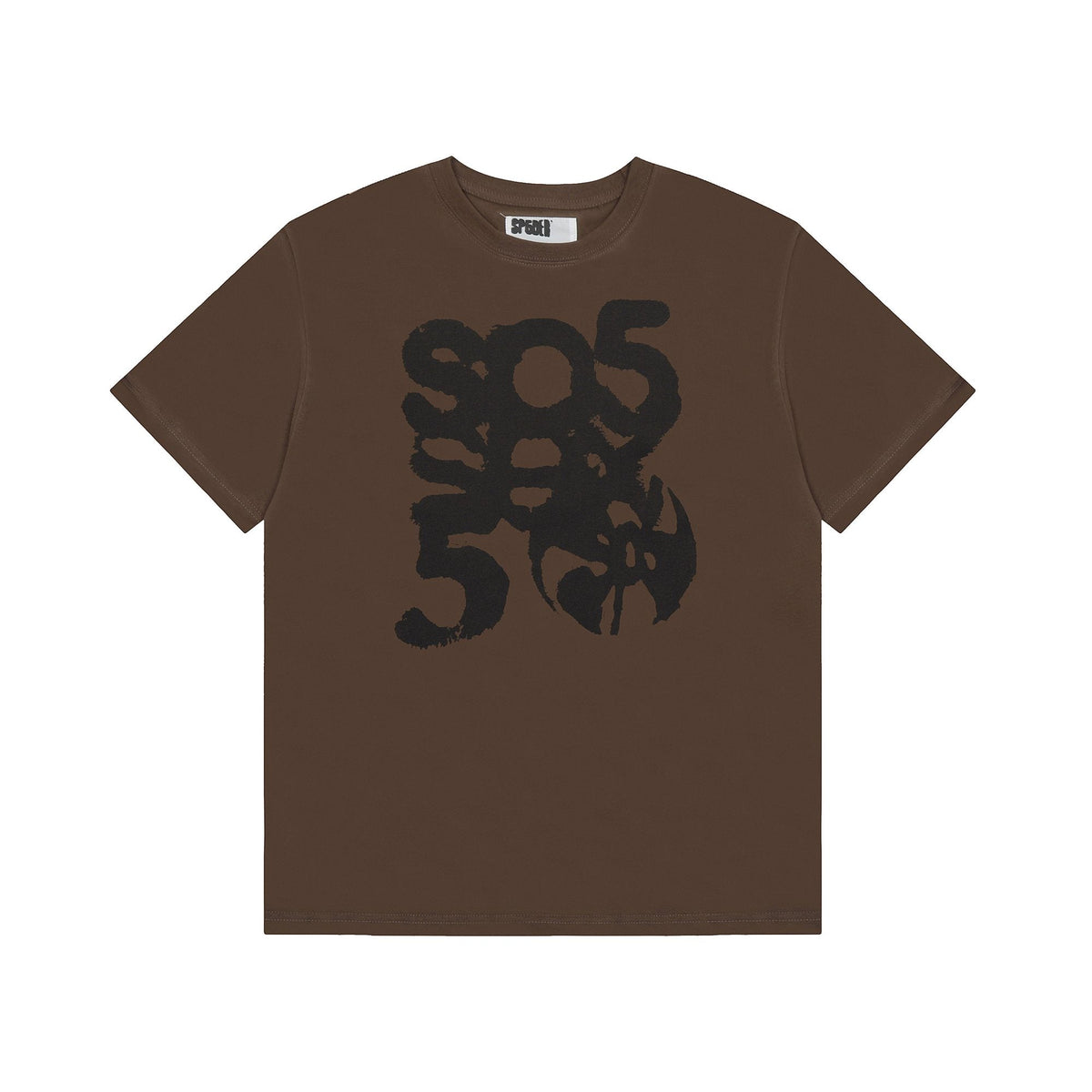 Sp5der Brown Graphic T-Shirt — hero