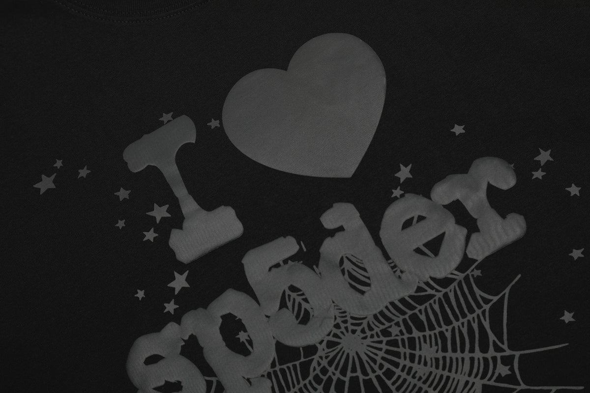 Sp5der Heart Web Graphic T-Shirt — detail