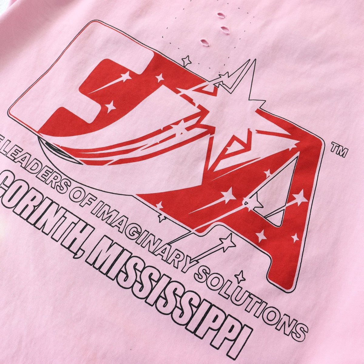 RRR123 CVA Washed Pink Graphic T-Shirt — detail