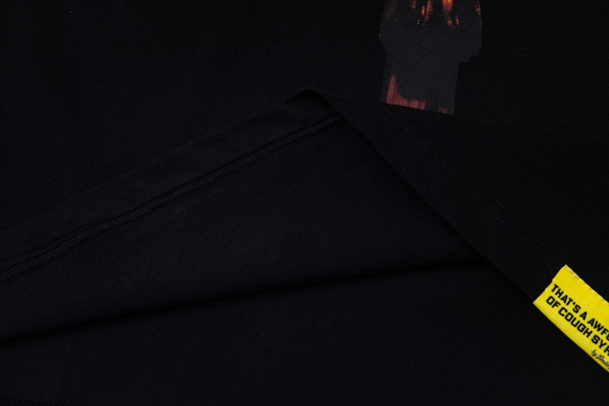 THAT'S A AWFUL LOT OF COUGH SYRUP Free Jeff Crucifix Graphic T-Shirt — detail