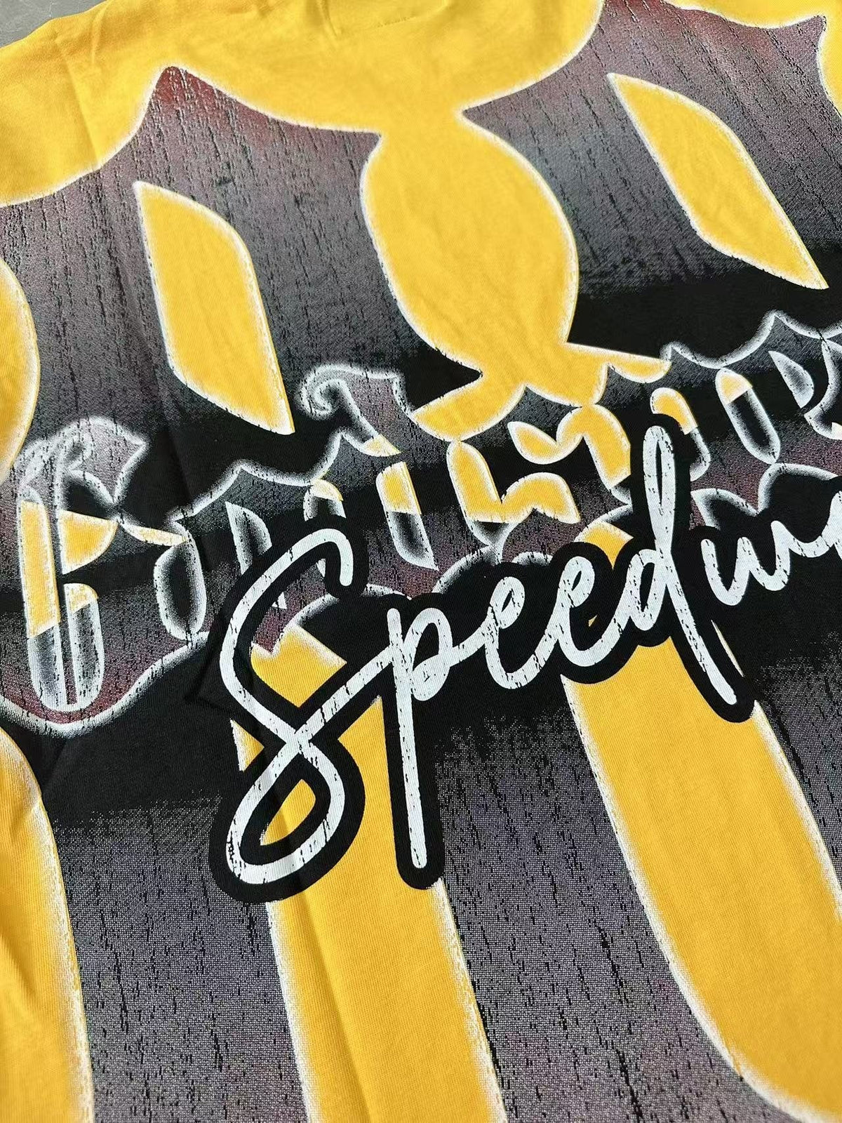 Godspeed Motorcycle Graphic T-Shirt — detail
