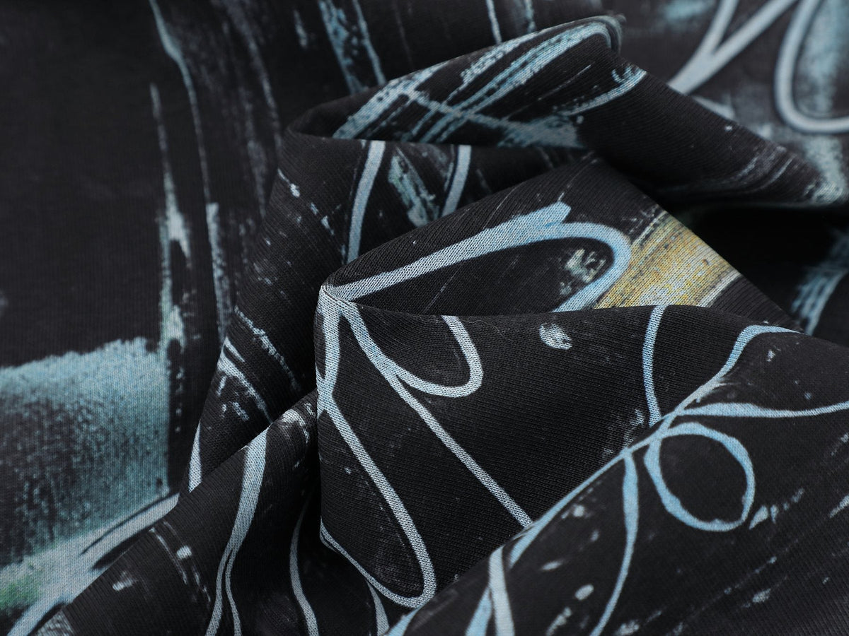 FIRST ROW Lost Utopia Unearth Cropped Graphic T-Shirt — detail