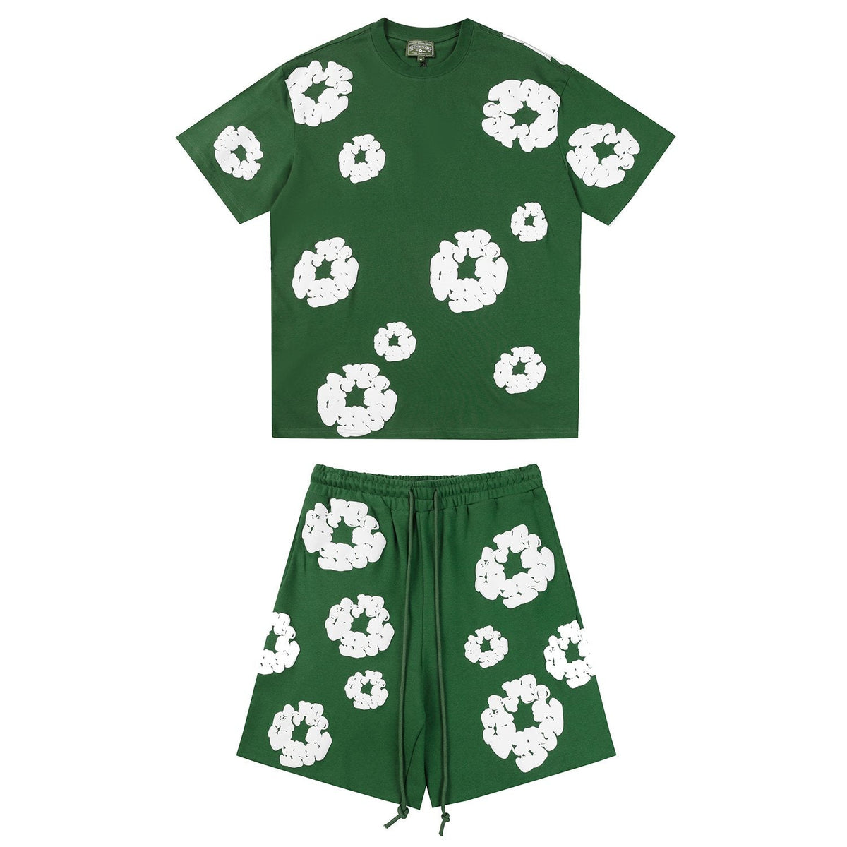 DENIM TEARS Floral Cloud Print Short-Sleeve Set — front