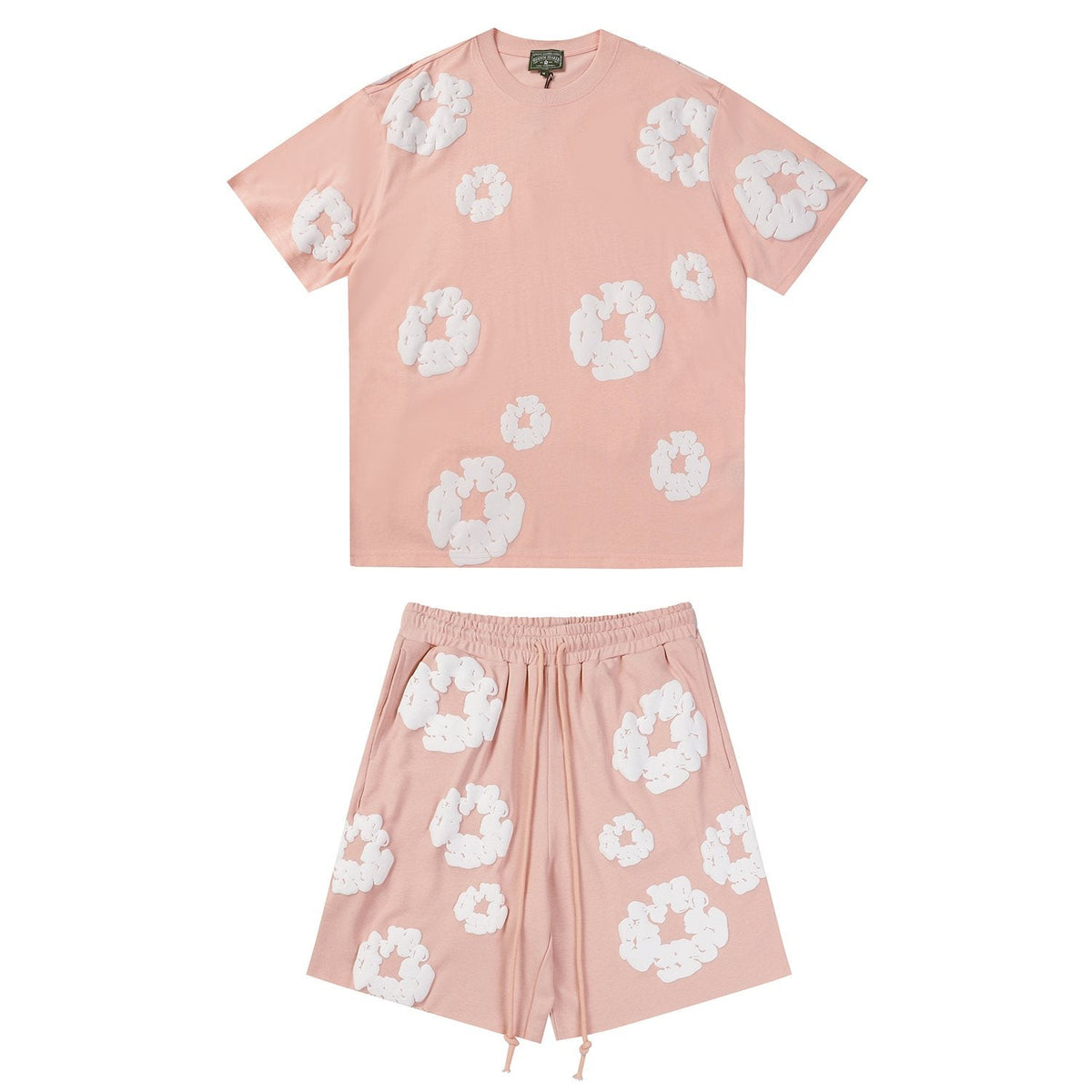 DENIM TEARS Floral Cloud Print Short-Sleeve Set — front