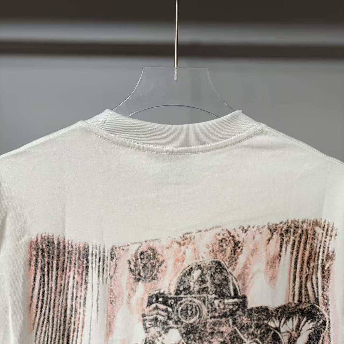 TRIPLE SEVENS Cream Front & Back Graphic T-Shirt — detail