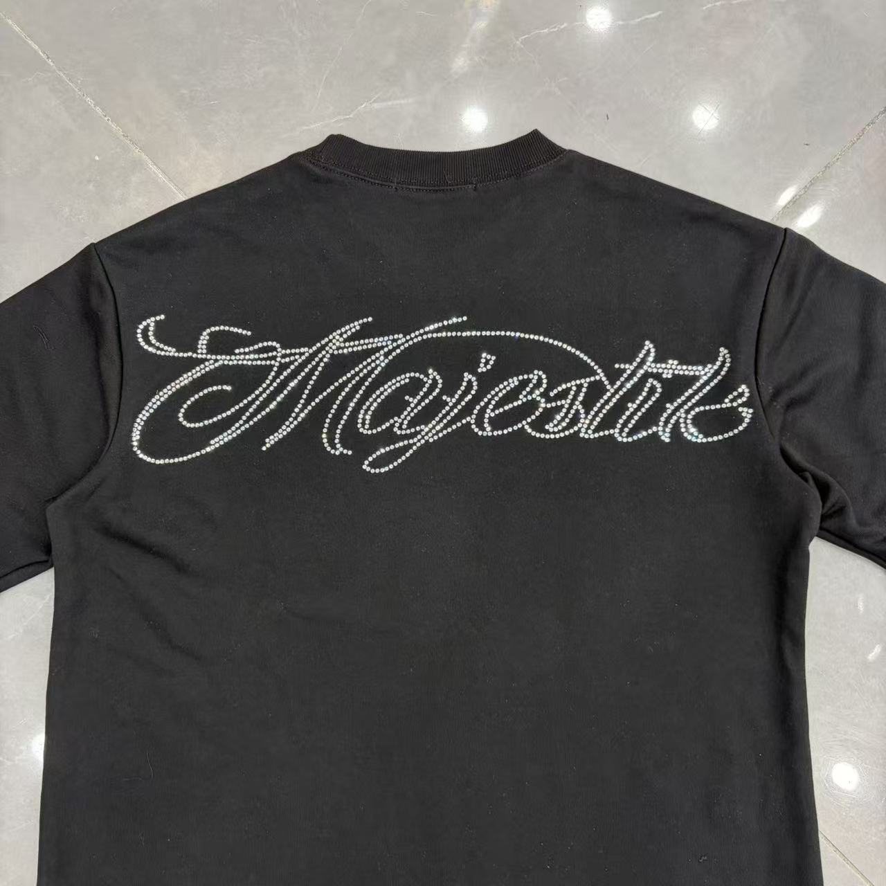 MAJESTIK Eagle Script Graphic Short-Sleeve T-Shirt — detail