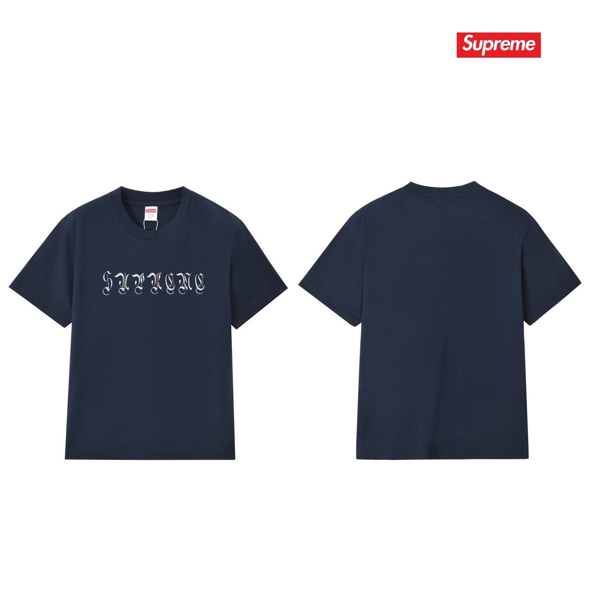 Supreme Gothic Wordmark Short-Sleeve T-Shirt — back