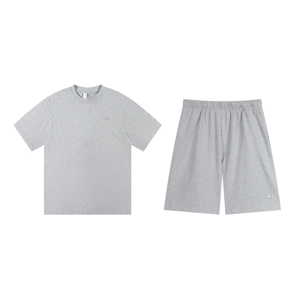 alo Solid Logo T-Shirt & Shorts Set — front