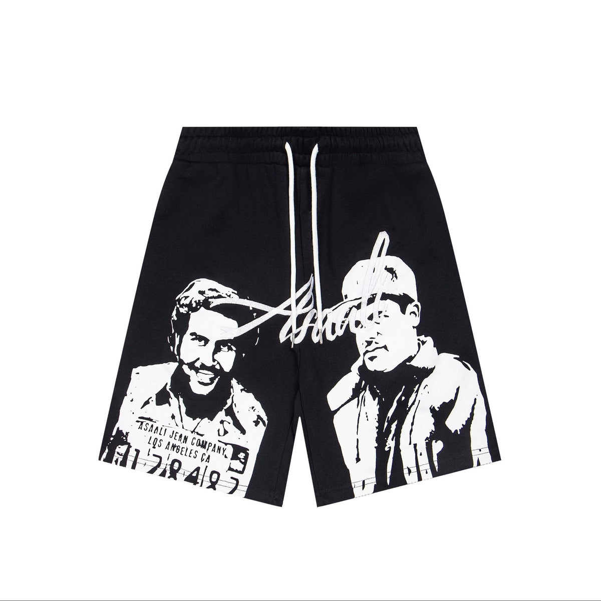 ASAALL Portrait Graphic Drawstring Shorts — front