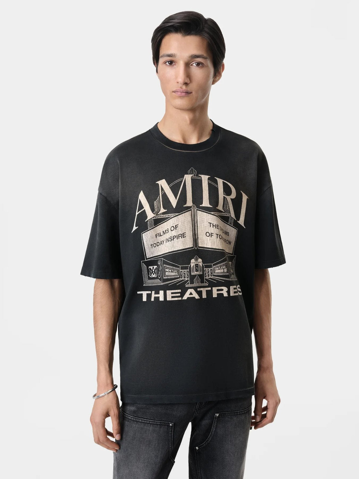 AMIRI Theatres Vintage Graphic Short-Sleeve T-Shirt — model