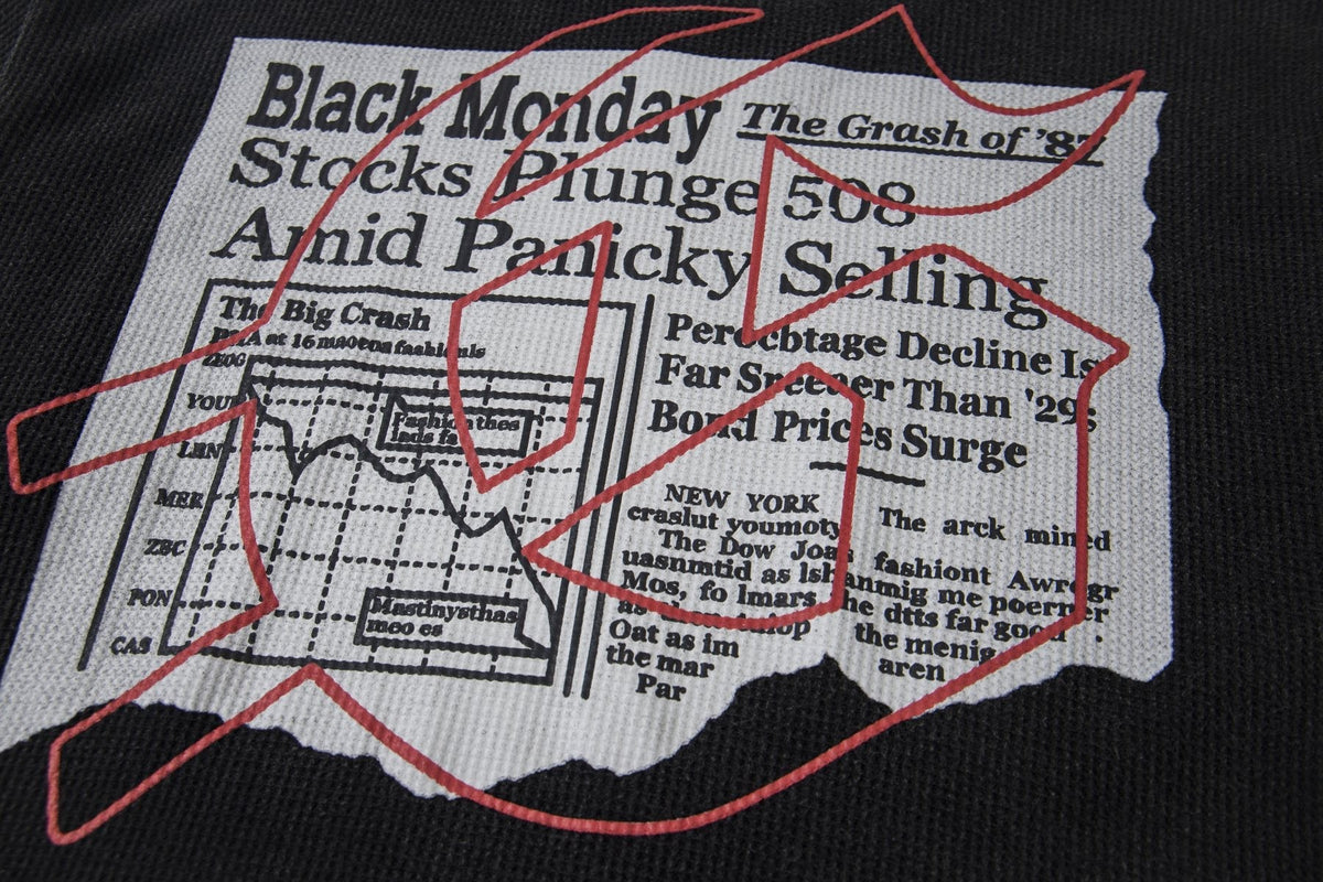 Godspeed Newspaper Skull Graphic Long-Sleeve T-Shirt — detail