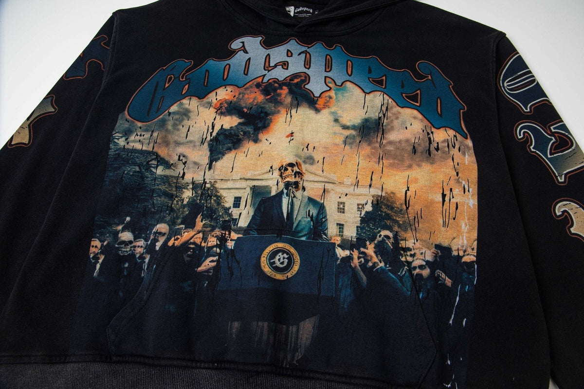 Godspeed Out of Many One Graphic Hoodie — detail