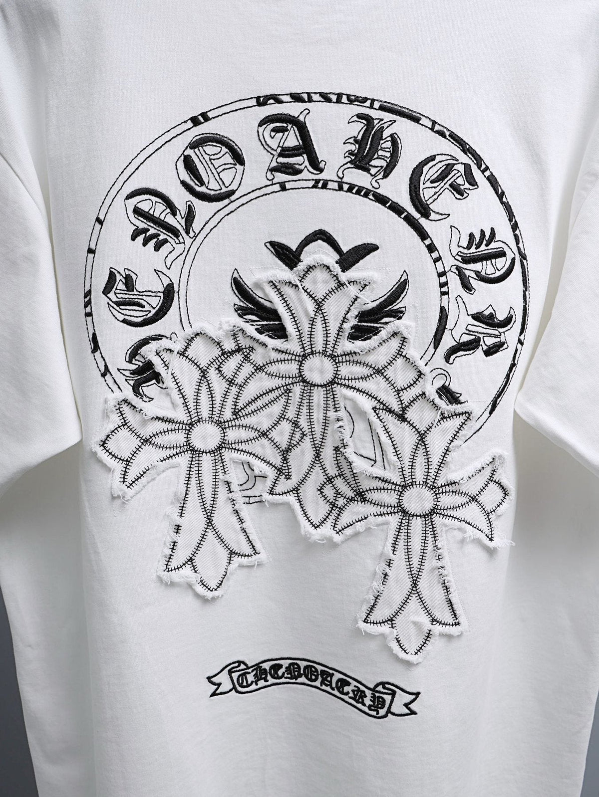 Chrome Hearts Floral Gothic Graphic T-Shirt — detail