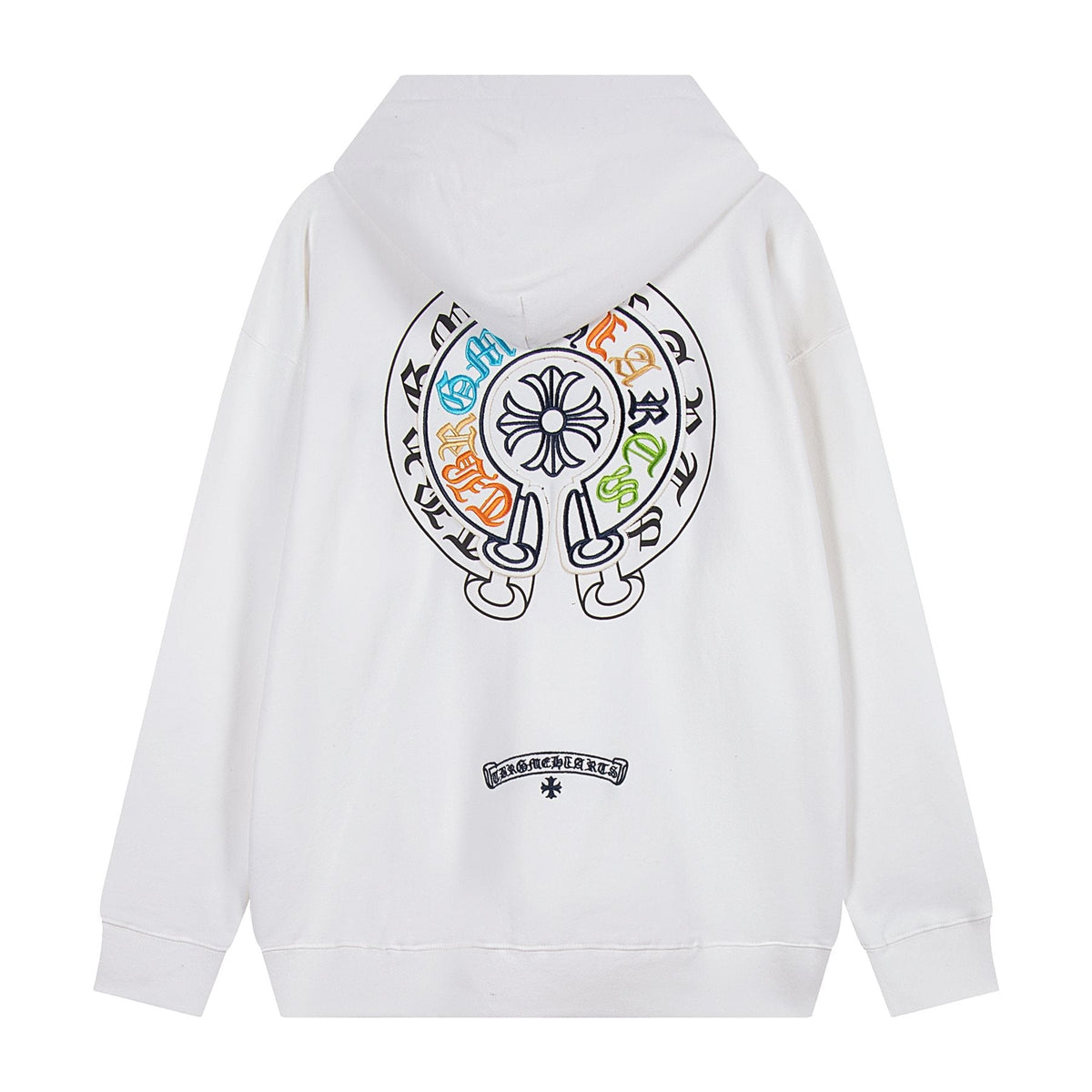 Chrome Hearts Rainbow Logo Embroidered Hoodie — back