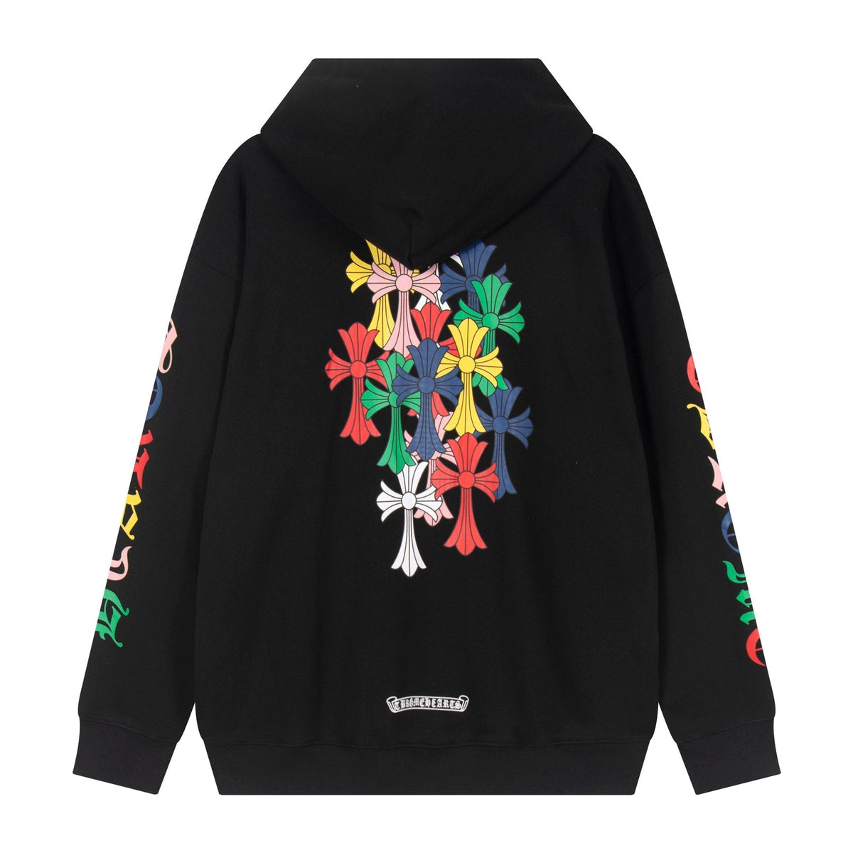 Chrome Hearts Multicolor Cross Graphic Hoodie — back