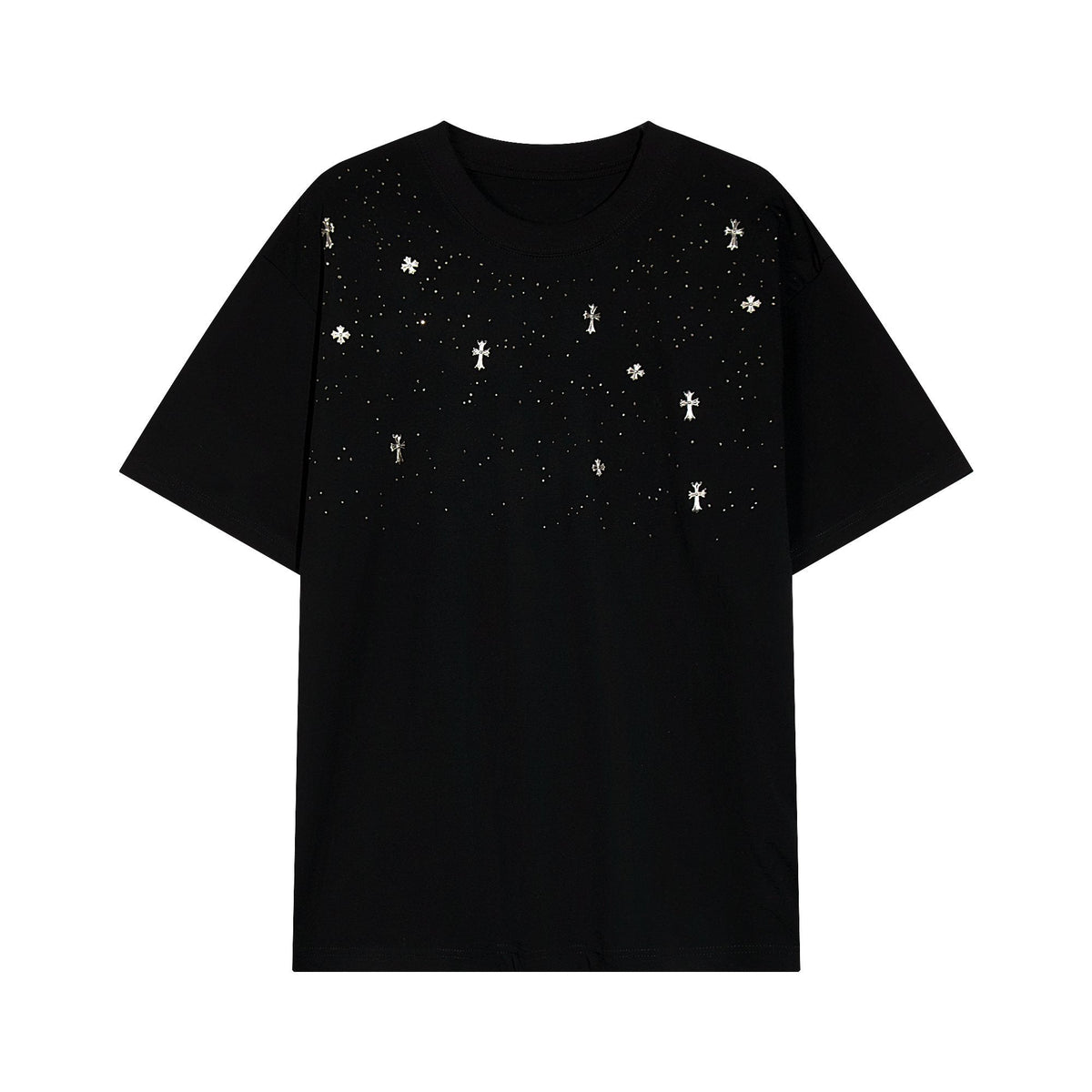Chrome Hearts Rhinestone Cross Embellished T-Shirt — hero