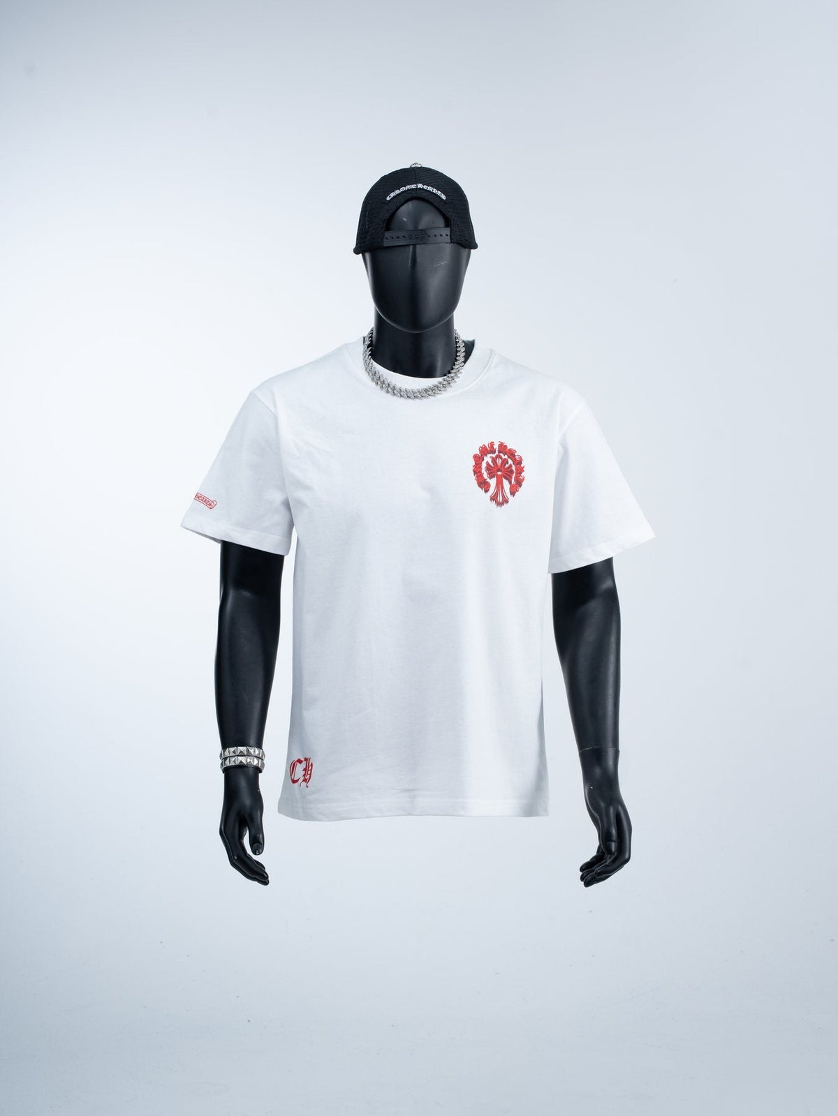 Chrome Hearts Red Cross Graphic Short-Sleeve T-Shirt — front