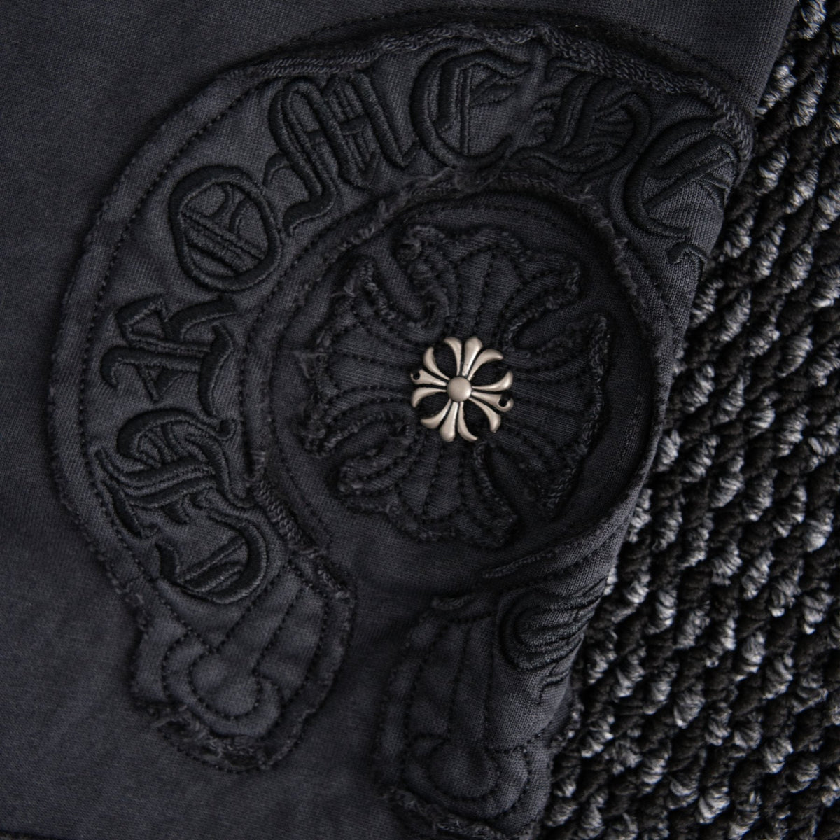 Chrome Hearts Horseshoe Floral Embroidered Shorts — detail