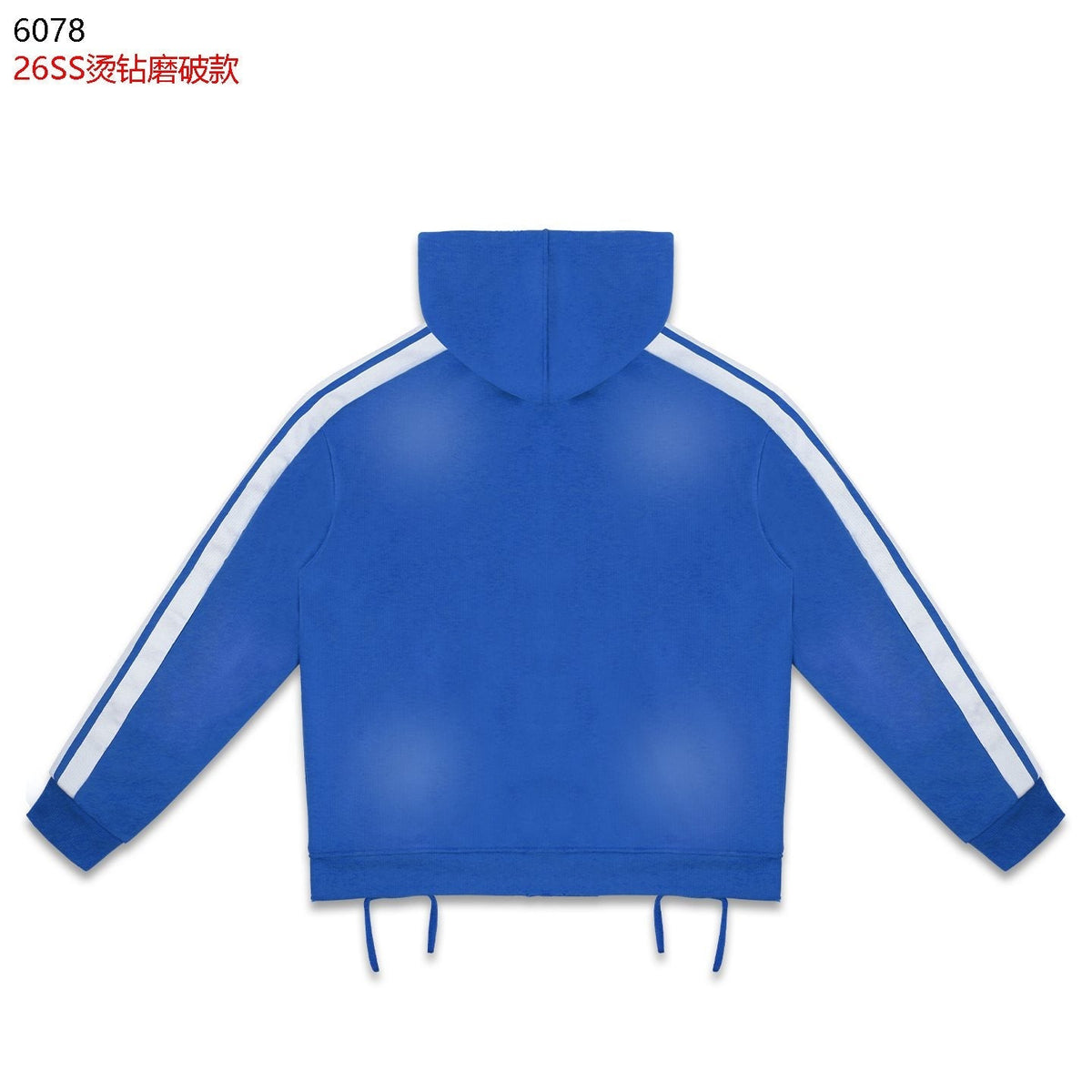 Rough Play Studded Stripe Full-Zip Hoodie — back
