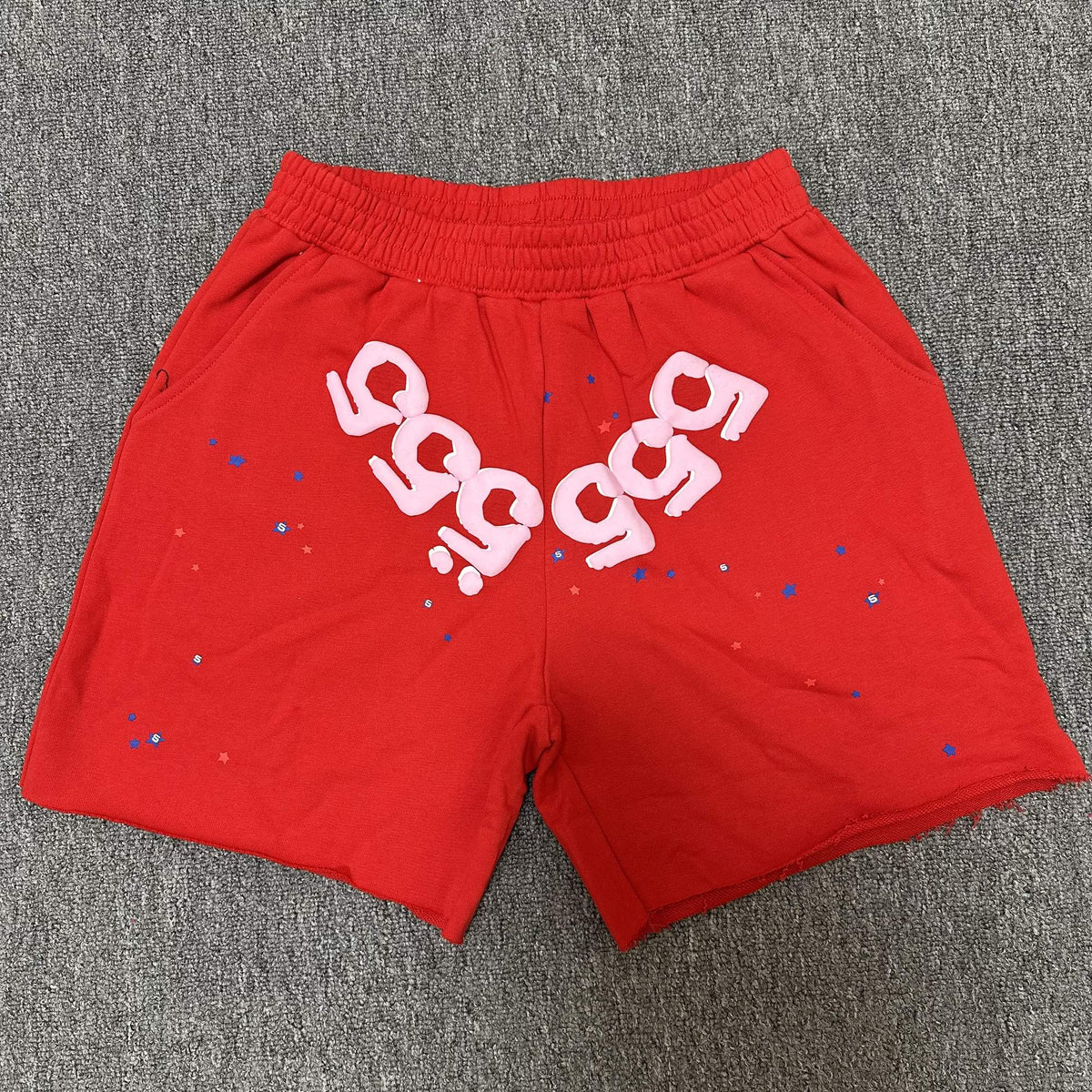 Sp5der 555 Graphic Red Shorts — hero