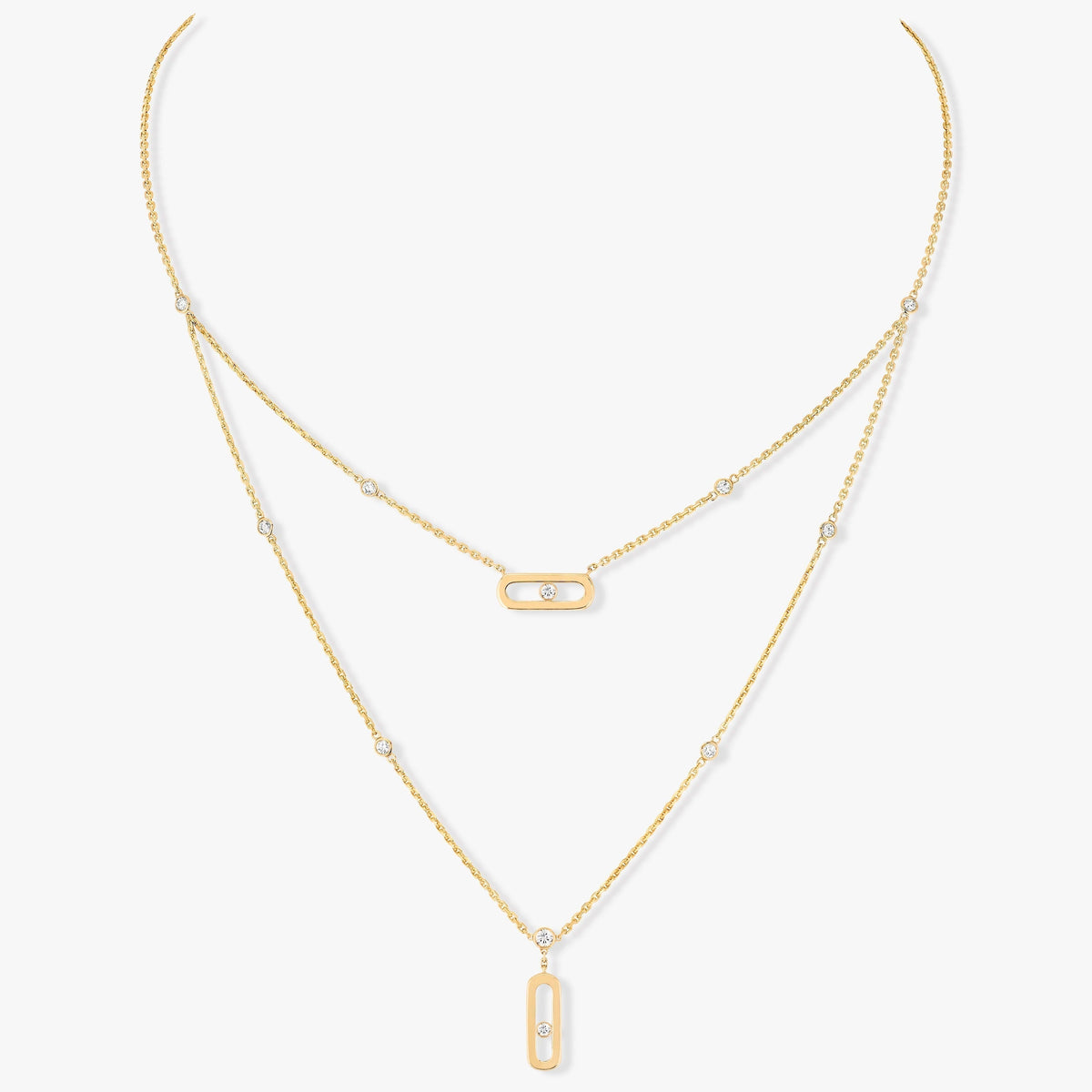 Messika Move Uno 2 Row Cubic Zirconia Necklace