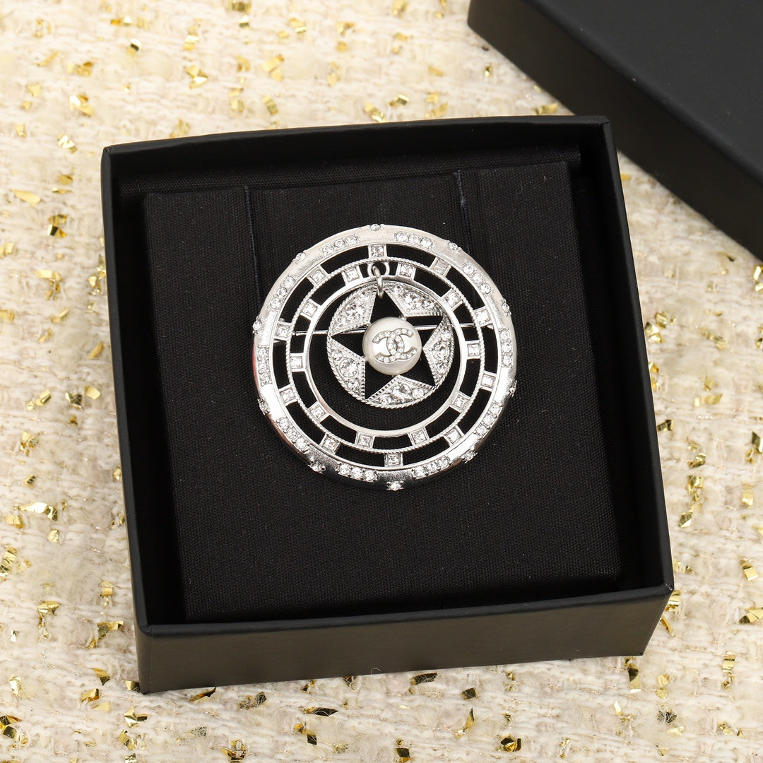 18K  Chanel Black Diamonds Brooch
