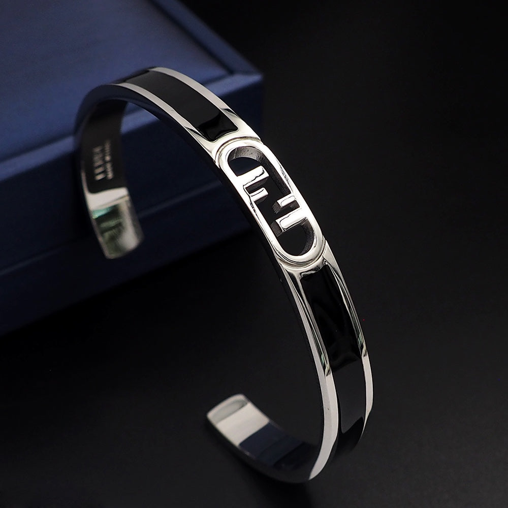 18K Fendi Open Cuff Bracelet