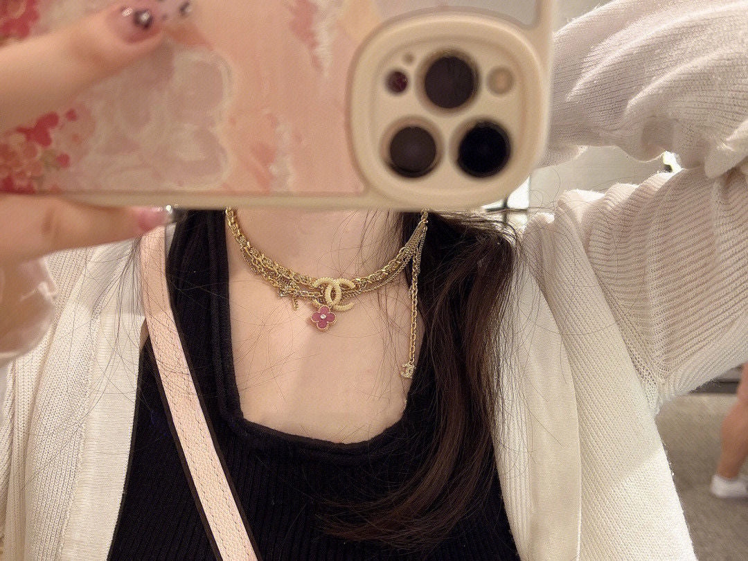 18K  Chanel Crystals Choker Necklace