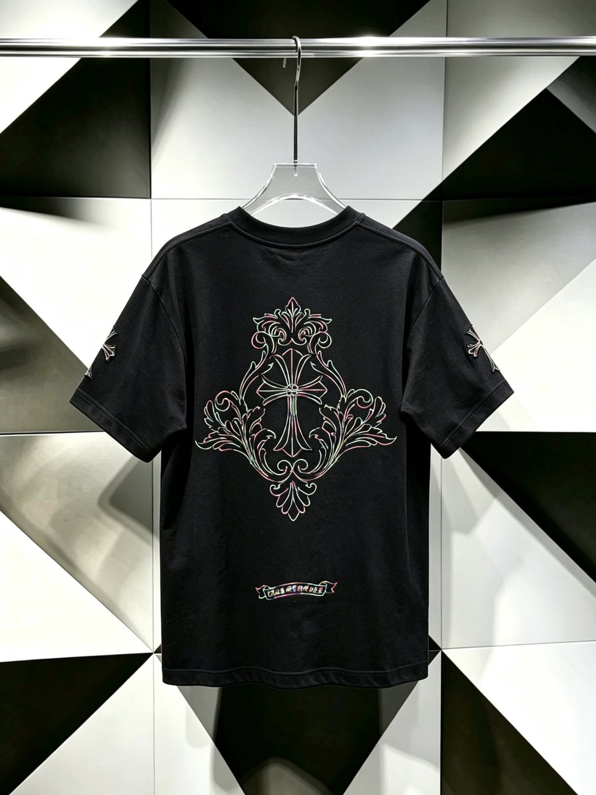 Chrome Hearts Ornate Cross Graphic T-Shirt — back