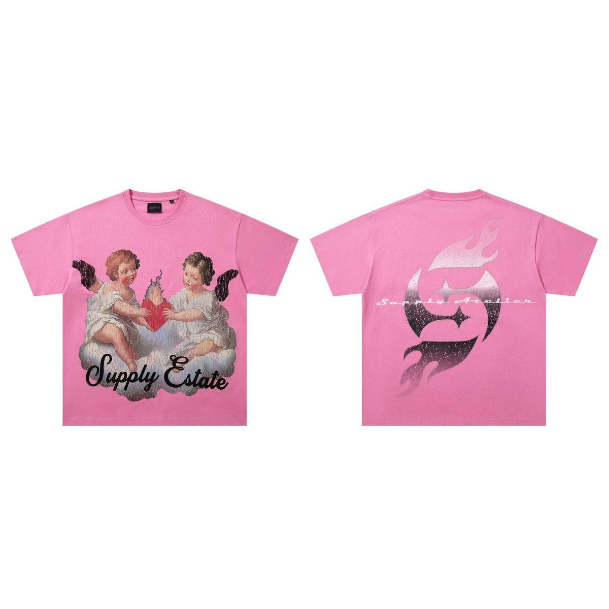 SUPPLY TEE Cherub Flame Graphic T-Shirt — hero