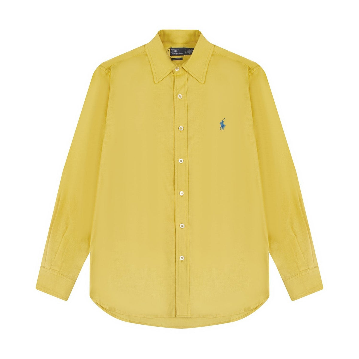 Test2-Ralph Lauren Embroidered Cotton-Blend Slub Linen Long-Sleeve Shirt — front