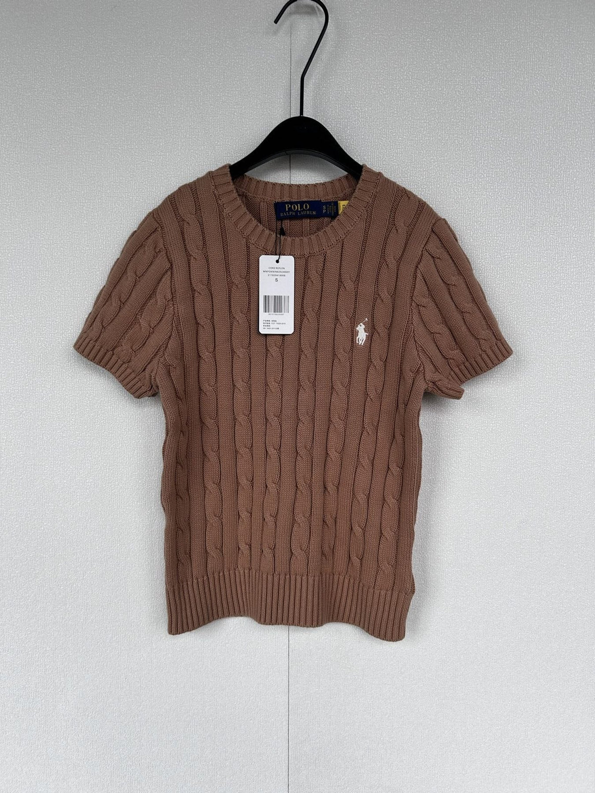 Test2-Ralph Lauren Women's Short-Sleeve Cable-Knit Sweater — front